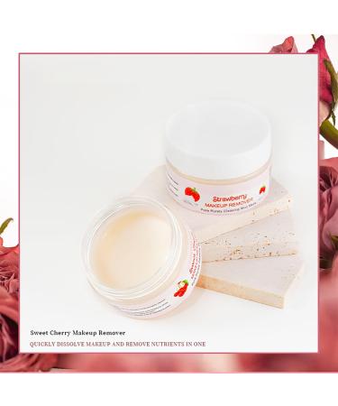 Strawberry Mini Cleansing Makeup Remover Balm - Travel Size Gentle Nourishing Balm for Deep Pore Cleansing | Refreshing Melting Oil for Men & Women - Buy Online on GoSupps.com