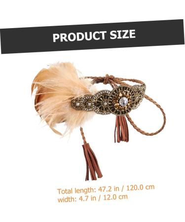 FRCOLOR Ball Headband 1920s Headband Roaring 20s Accessories for Women Harlem Nights Dresses for Women Flapper Headband Roaring 20s Headpieces Great Hair Accessories Hat Crystal - Buy Online on GoSupps.com