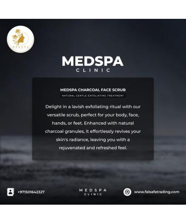 MedspaClinic Charcoal Face Scrub Natural Gentle Exfoliating Treatment 500ml - Buy Online on GoSupps.com