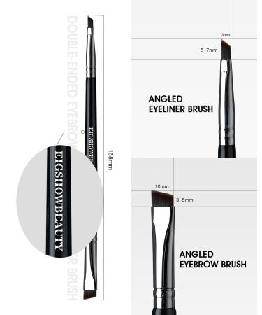 Eyebrow & Eyeliner Double-Ended Brush | EigshowBeauty D104 - Buy Online on GoSupps.com