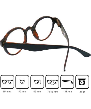Mini Glasses Set - 3 Vintage Leopard Pattern Reading Glasses for Men & Women | Professor Style | 1.0 Dioptria - Buy Online on GoSupps.com