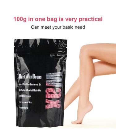 Buy Painless Rose Wax Beans for Bikini Leg and Arm Hair Removal - 100g Hard Wax Bean for Smooth Skin - Buy Online on GoSupps.com