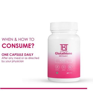 Glutathione for Healthy & Radiant Skin for Men & Women with Vitamin C & E for Immune Support (60 Capsules Pack of 1) - Buy Online on GoSupps.com