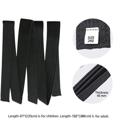 Hithop 8.6ft Soft Belt for Martial Arts - Black | Karate, Taekwondo, Judo - Buy Online on GoSupps.com