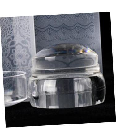 Beavorty 2 Set nail stamping plate nail art stamping tool nail art stamper nail art tool nail stamp kit clear nail polish nail tools nail stamper white manicure scraper 3*3*2cm White - Buy Online on GoSupps.com