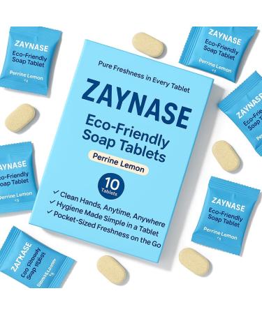 Foaming Hand Soap Tablets Hand Soap Refill Tablets Refill Tablets for Foaming Soap Dispenser Eco-Friendly Zero Waste Hand Wash Refills (Pack of 10 Perrine Lemon) Without Dispenser Perrine Lemon 0.9 Fl Oz (Pack of 10)