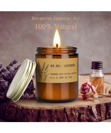 Scented Aromatherapy Candles Gift Set - Lavender & Fresh Rose | 2 Pack 7.2 oz Soy Jar Candles | Long Lasting Fragrance for Home | Birthday, Valentine, Mother's Day Gifts - Buy Online on GoSupps.com