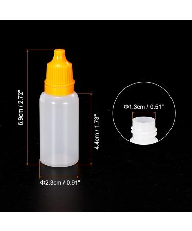 PATIKIL 50 Packs 15ml Squeezable Dropper Bottles - Yellow Liquid Vials with PP Caps for Easy Dispensing - Buy Online on GoSupps.com