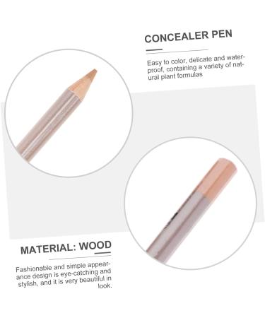 BIUDECO 4pcs Concealer Pen Make up Concealer for Face Cover up Makeup Concealer Wooden Spot Eyebrow Pencil 16x0.8cm Ivory - Buy Online on GoSupps.com