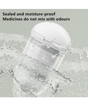Pill Cutter Splitter with Dispenser and Grinder - Stainless Steel Blade, Travel-Friendly - White - Buy Online on GoSupps.com