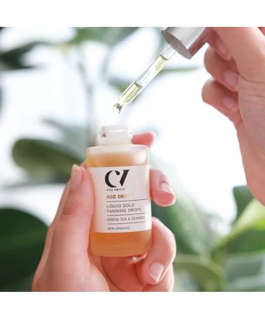 Age Defy+ Liquid Gold Brownish Drops 30ml | Anti-Aging Self-Tanner | Vegan & Paraben-Free | Adjustable Tan for Face & Body | Cha V htz - Buy Online on GoSupps.com