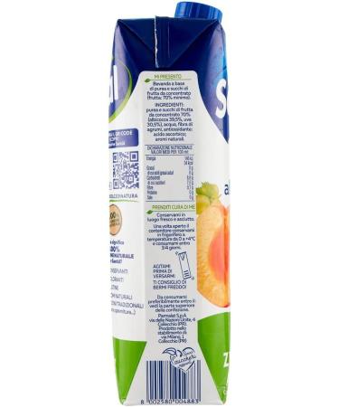 12 x Parmalat Santal Fruit Juice Sweet Apricot by Nature Zero Courgettes Added Abricots Jus de Fruits Nul Additif Juice Boisson refreshing Tetrapack 1000 ml - Buy Online on GoSupps.com