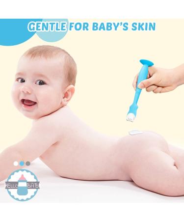 3 Pack Baby Diaper Cream Spatula Applicator Set - Soft Silicone Butt Paste Brush for Newborns (Blue Gray White) - Buy Online on GoSupps.com