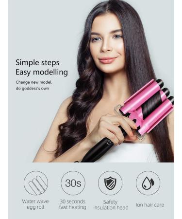 Peidesi 1 Inch Ceramic Hair Curling Iron - Professional Tourmaline Triple Barrel Curler for Perfect Egg Roll Curls - Hair Styling Tools & Wands - Buy Online on GoSupps.com