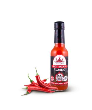 Poppamies Classic Hot Sauce ideal for chicken wing sauce gluten-free lactose-free vegan spicy: 4/10 150 ml Classic