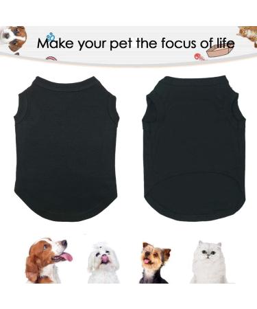 3pcs Dog Shirts Pet Clothes Set for Small Dogs and Cats - Sleeveless Puppy Vest T-Shirt Costumes in Medium Black+Grey+Red - Buy Online on GoSupps.com