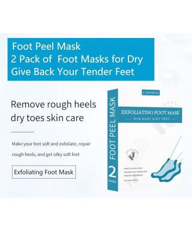 Foot Mask - 4 Pairs Peeling & Moisturizing Socks for Dry Cracked Feet | Spa Treatment for Men & Women | Gentle Corn Removal - Buy Online on GoSupps.com