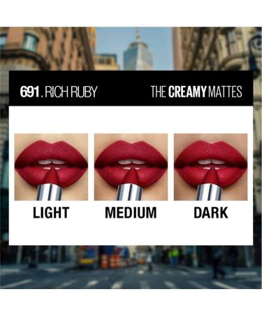 Maybelline Color Sensational Matte Finish Lipstick - Hydrating Nude Pink, Red Plum, Rich Ruby - Buy Online on GoSupps.com