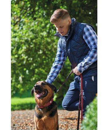 HUNTER SWISS Dog Collar - High Quality Leather with Swiss Cross | Red/Black Size 42 (SM) - International Shipping Available - Buy Online on GoSupps.com
