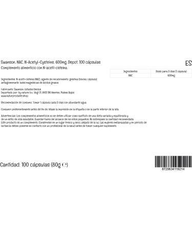 Soy-Free NAC 600mg Depot 100 Capsules | High-Dose Lab-Tested | Gluten-Free Non-GMO | Swanson - Buy Online on GoSupps.com