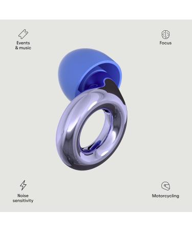 Loop Equinox High-Fidelity Reusable Earplugs - Colourful Hearing Protection for Music & Events - 18 dB Noise Reduction - Sapphire - Buy Online on GoSupps.com