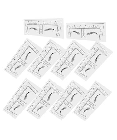 Ipetboom 10pcs Eyebrow Design Ruler Brow Guide Template Brow Ruler Brow Shaping Template Guide Ruler Make up