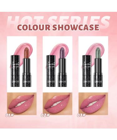 Buy 3 Colors Color Changing Lipstick Set | pH Reactive Moisturizing Glitter Lip Balm | Long Lasting Waterproof Matte Tinted Lipstick for All-Day Hydration - Buy Online on GoSupps.com