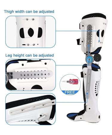 Adjustable Hip Joint Fixation Bracket & Knee Brace - Orthotic Support for Left/Right Leg | Post-Injury Stabilizer & Immobilizer - Buy Online on GoSupps.com