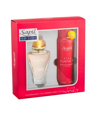 Sapil Nancy Pink - Eau De Parfum and Deodorant Spray For Women - Delightfully Enchanting Fragrance - Opens with Fruity Notes - Beautiful Giftset Box - Perfect for Gift Giving Occasion - 2 Pc
