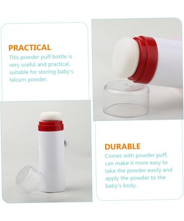 GAFOKI Baby Powder Lotion Travel Containers Set - 6 Pcs | Infant Powder Storage Bottles | Talcum Powder Holder | Travel Makeup Bottles - White & Red - Buy Online on GoSupps.com