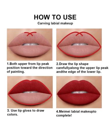 Matte Ruby Red Lip Liner and Lipstick Set | Waterproof Long Lasting Berry-Colored Lip Makeup | High Impact Color | 2pcs Matt Ink Liquid Lips Set - Buy Online on GoSupps.com