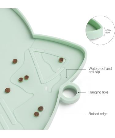 Coomazy Slipproof Pet Bowl Pad for Cats & Small Dogs - Silicone Lining Mat (45x26cm Green) - Buy Online on GoSupps.com