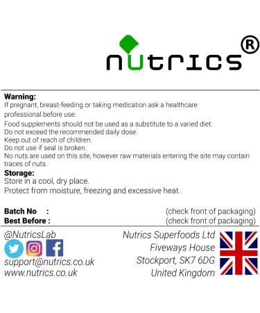 Nutrics 13 000mg Olive Leaf 20:1 Extract 20% OLEUROPEIN - 100% Pure V Capsules -Suitable for Vegan Vegetarian Halal & Kosher Diet- 90 Capsules (3 Month Supply) - Buy Online on GoSupps.com
