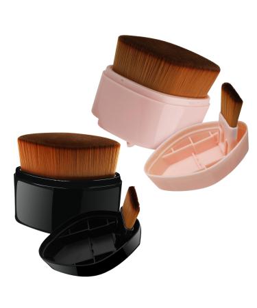 Kids Sun Cream Applicator | Sunscreen Brush Applicator | Suntan Lotion Applicator With Soft Bristles Sun Lotion Applicator Sun Cream Brush With Protective Cap Portable Makeup Brushes Pink+Black