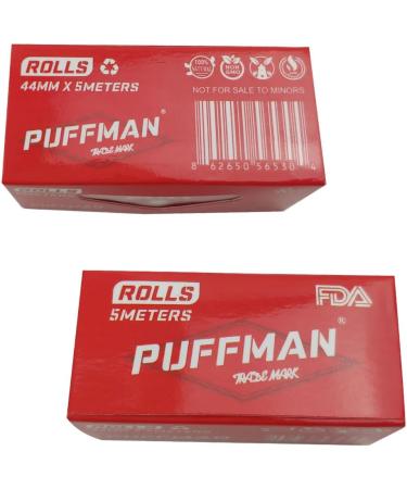 Puffman Rolls - White Rice Paper 5m x 44mm (Box of 24 Rolls) - Buy Online on GoSupps.com