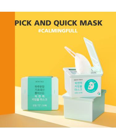 Dewytree Pick and Quick Refreshing Calming Face Mask Sheet - 30 Sheets | Peppermint & Herbal Ingredients for Irritated Skin - Buy Online on GoSupps.com