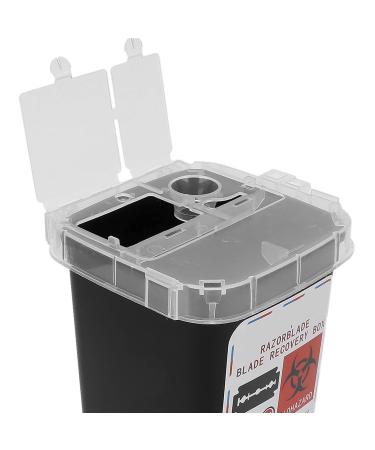 Sharps Container Disposal Blade Container Needle Disposal Containers Home Sharps Disposal Container with Lid Design for Home and Professional Salon Use (Black) - Buy Online on GoSupps.com