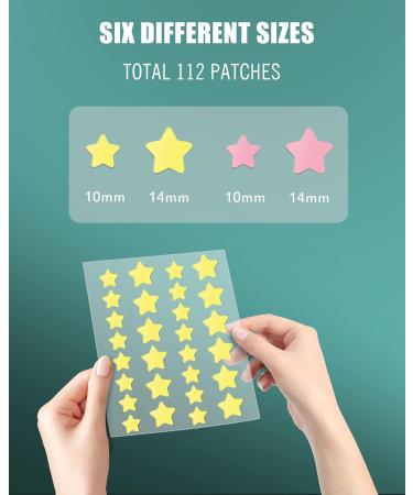 Jefusst Acne Pimple Patch 112ct Invisible Hydrocolloid with Tea Tree & Calendula Oil - Star-Shaped Zit Patches for Face - Buy Online on GoSupps.com
