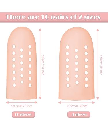 Nude Silicone Finger Caps - 20 Pcs Gel Finger Cots for Eczema, Wounds, Arthritis | Breathable Toe Sleeves for Protection and Healing - Buy Online on GoSupps.com