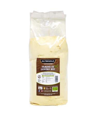 Oltresole - Farine de lupin biologique 1 kg - Farine de l gumineuse biologique riche en prot ines pauvre en glucides riche en fibres parfaite pour les sucreries et les plats sal s v g talienne