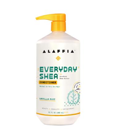 Alaffia EveryDay Shea Conditioner  Moisturizes  Restores and Protects. Made with Fair Trade Shea Butter  Cruelty Free  No Parabens  Vegan  Vanilla Mint 32 Fl Oz Vanilla Mint 32 Fl Oz (Pack of 1)