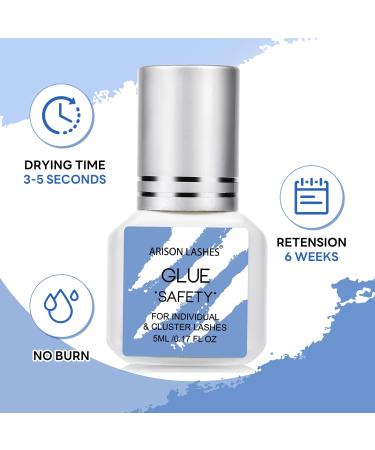 New Sensitive Eyelash Extension Adhesive | No Fume Lash Glue | 6-7 Weeks Retention | Ideal for Sensitive Eyes (5ml) - Buy Online on GoSupps.com