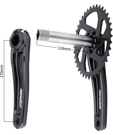 MEROCA Mountain Bike Crank Hollow One-Piece CNC GXP Direct Mount Crankset - 38T, 9/10/11/12 Speed - Buy Online on GoSupps.com