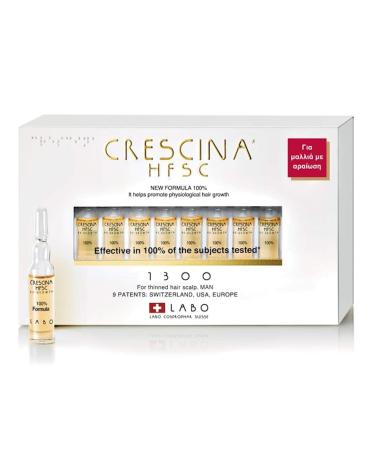 Crescina HFSC Hair Growth Treatment Thinned Hair Scalp For Men 20 Vials (1300 - Severe Hair Loss)