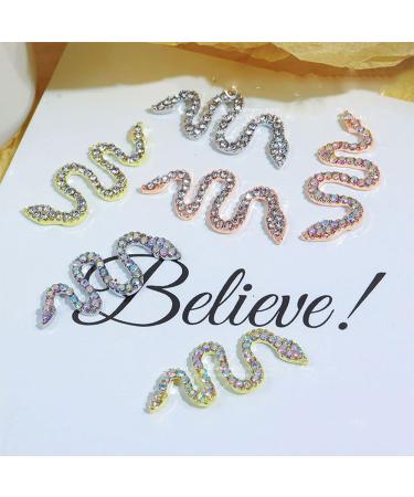 1 PC Colorful Oversized Nail Salons Crystal Diamond Design Snake Shape Nail Charms 3D Art Accessoirs(1) Style1 - Buy Online on GoSupps.com