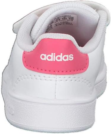 adidas Kids Advantage Cf I Sneaker - White Pink (Child 9 UK) - Buy Online on GoSupps.com
