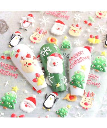 Xmas Decals Nail Art Decoration Festive Design Gingerbread Man 5D Embossed Nail Stickers Snowflakes Winter(5D-K099) - Buy Online on GoSupps.com