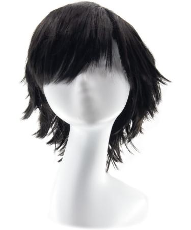 Gairyan Short Black Wig Cosplay Wig Unisex Anime Cosplay Wigs for Women/Men Straight Fluffy Wig Costume Theme Party Fancy Dress Wigs Halloween Wig Comic-Con Costumes Accessories - Buy Online on GoSupps.com