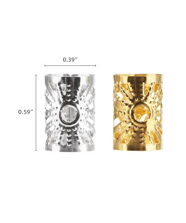 Tbestmax 200 Hair Beads Dreadlocks Jewelry for Women - Silver Golden Hair Rings Clips Cuffs Accessories - Buy Online on GoSupps.com