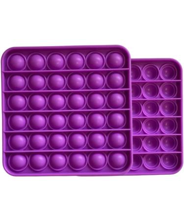 Lyft Livin Teether Push Pop Silicone Toy for Babies & Toddlers - Purple Square | Sensory Poppers for Autism & Motor Skill Development - Buy Online on GoSupps.com